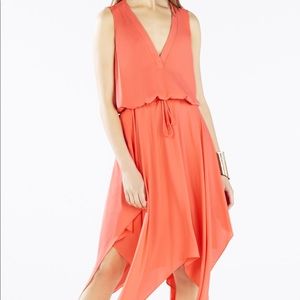 BCBG MazAzria Wrap Top Handkerchief Dress